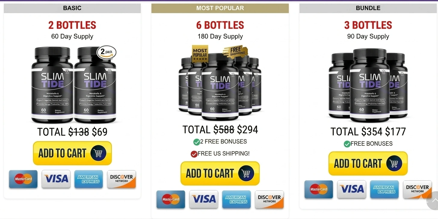SlimTide  Official Price Packages and Discount Offers